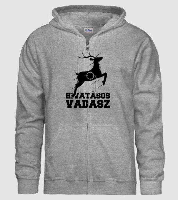 Hivatásos vadász minta szürke pólón