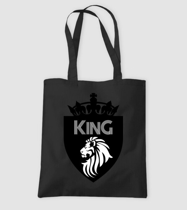 OROSZLÁN KING RUHÁZAT minta fekete pólón