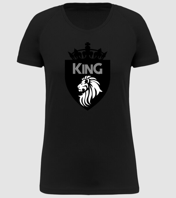 OROSZLÁN KING RUHÁZAT minta fekete pólón