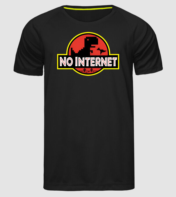 No internet minta fekete pólón
