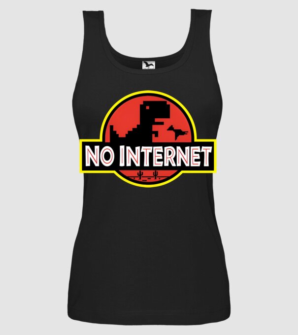 No internet minta fekete pólón