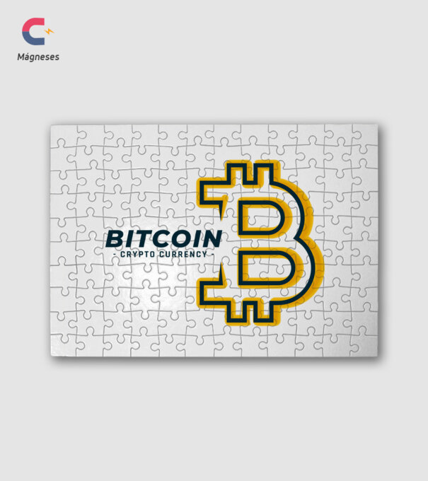 Bitcoin cryptopénz minta fehér pólón