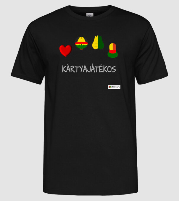 kártyajátékos #1 minta fekete pólón