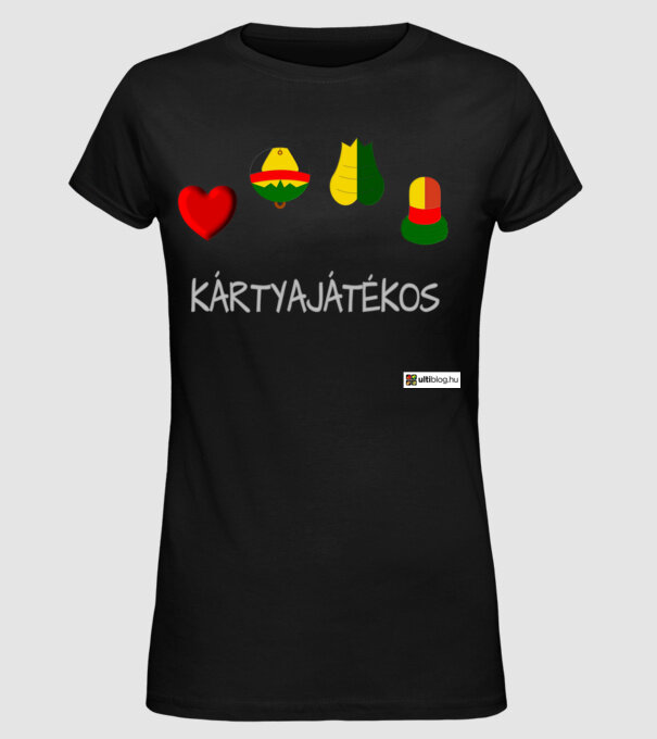 kártyajátékos #1 minta fekete pólón