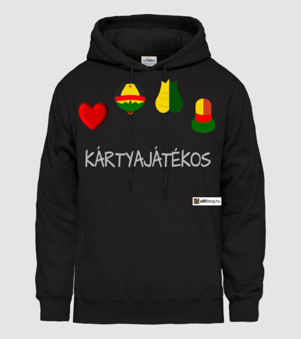 kártyajátékos #1 minta fekete pólón
