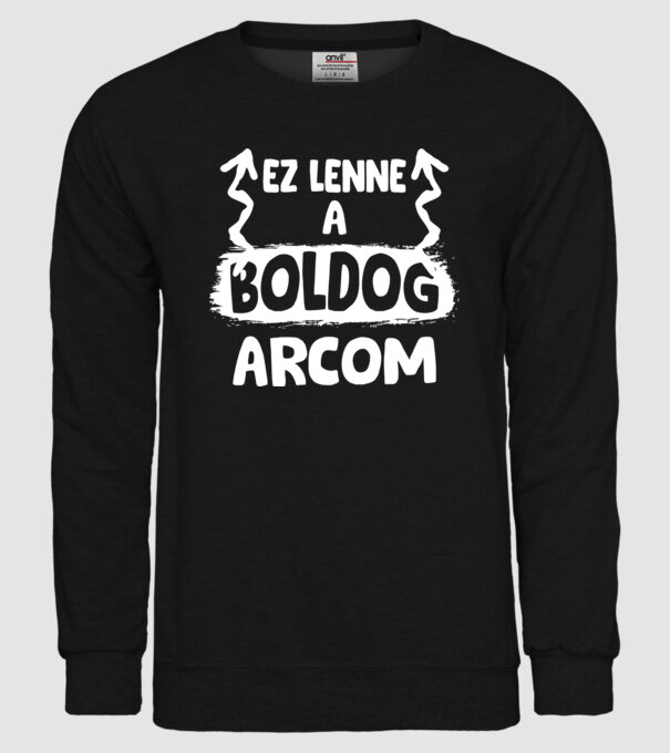 Ez lenen a boldog arcom minta fekete pólón