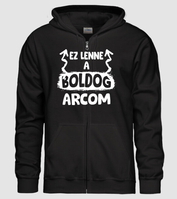 Ez lenen a boldog arcom minta fekete pólón