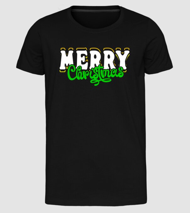 Merry Christmas minta fekete pólón