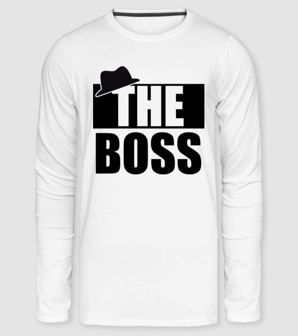 The boss minta fehér pólón