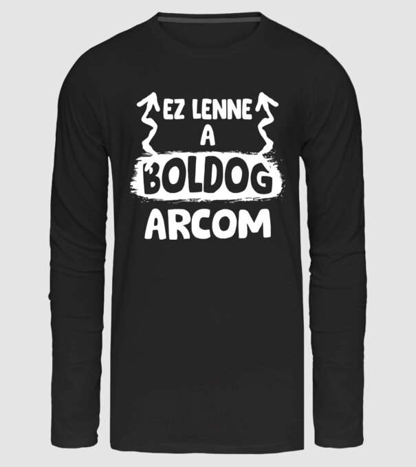 Ez lenen a boldog arcom minta fekete pólón