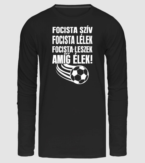 Focista szív, Focista lélek minta fekete pólón