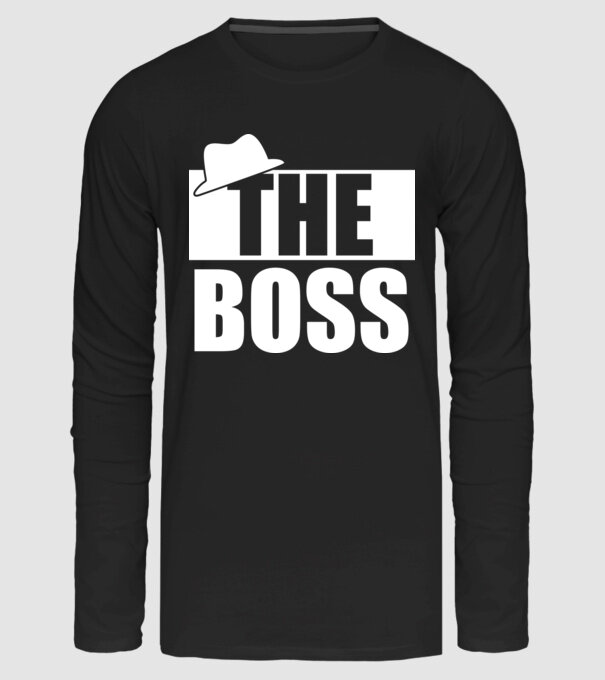 The boss minta fekete pólón
