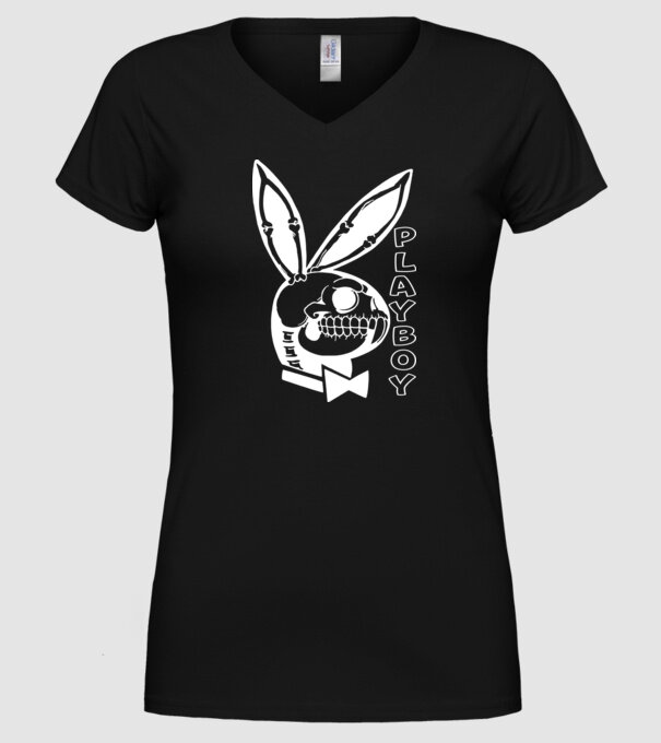 Playboy minta fekete pólón
