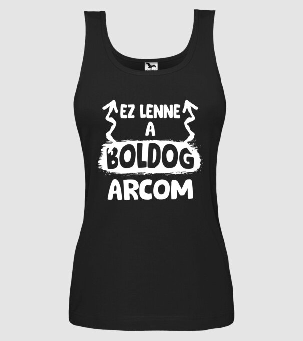 Ez lenen a boldog arcom minta fekete pólón