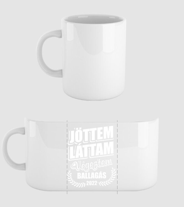 Jöttem láttam végeztem ballagás minta fehér pólón