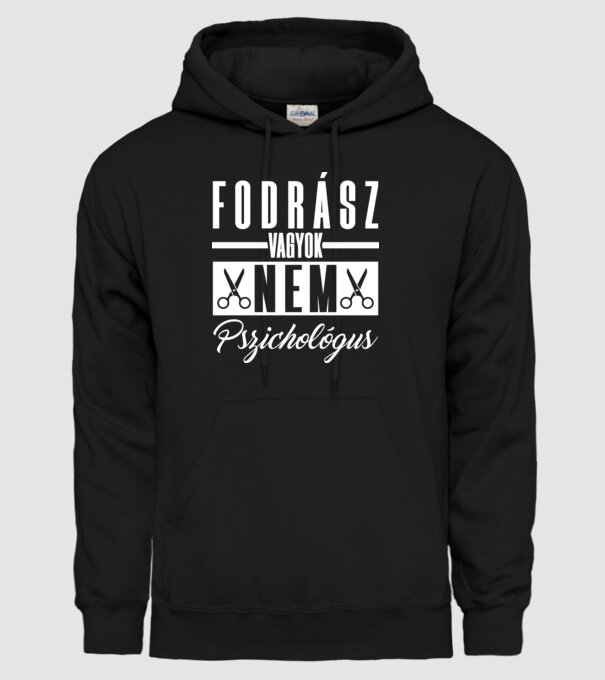 Fodrász vagyok minta fekete pólón