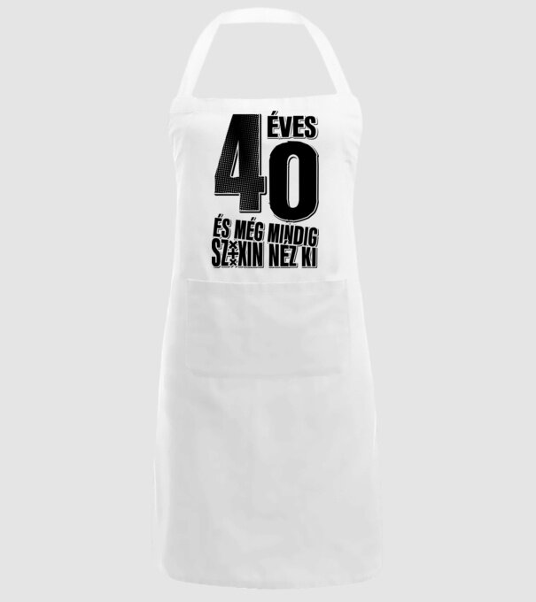 40 éves és még mindig.. minta fehér pólón
