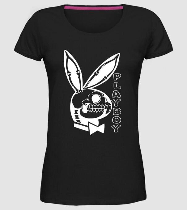 Playboy minta fekete pólón