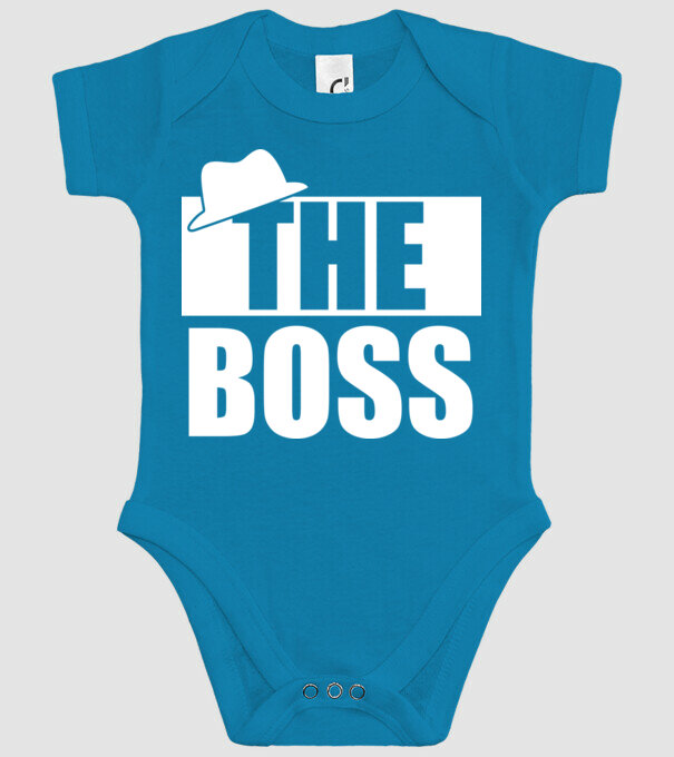 The boss minta türkiz pólón