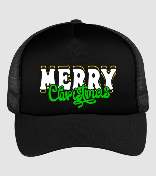 Merry Christmas minta fekete pólón