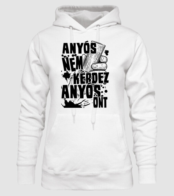 Anyós önt minta fehér pólón
