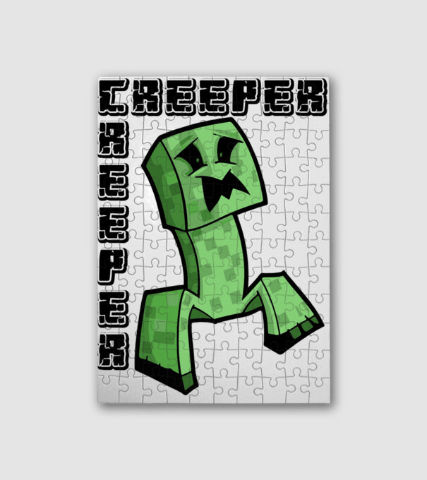 Creeper minta fehér pólón