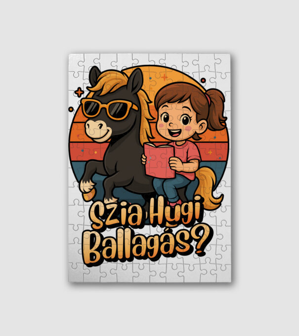 Szia Hugi Ballagás? minta fehér pólón