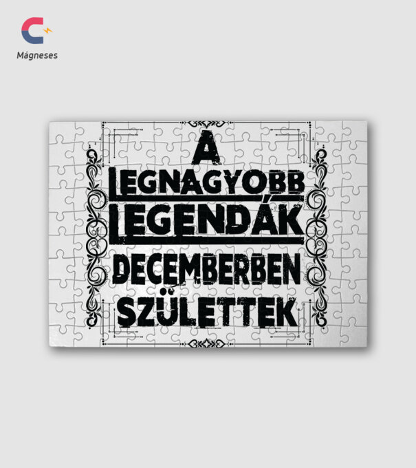 A legnagyobb legendák decemberben minta fehér pólón