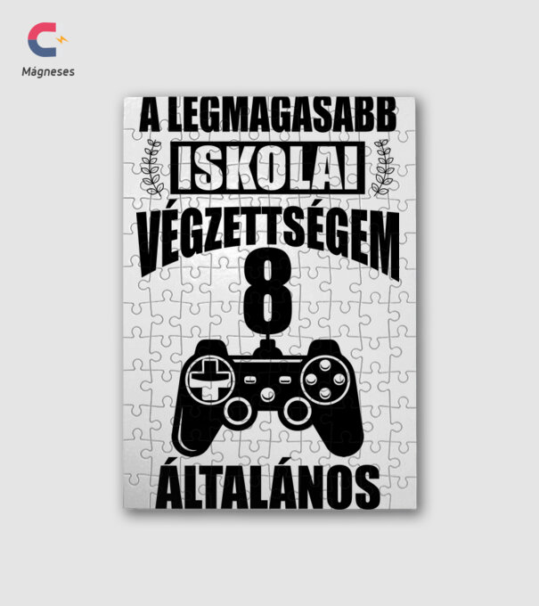 Legmagasabb iskola végzettségem minta fehér pólón