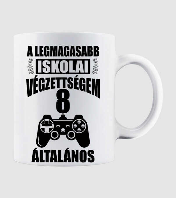 Legmagasabb iskola végzettségem minta fehér pólón