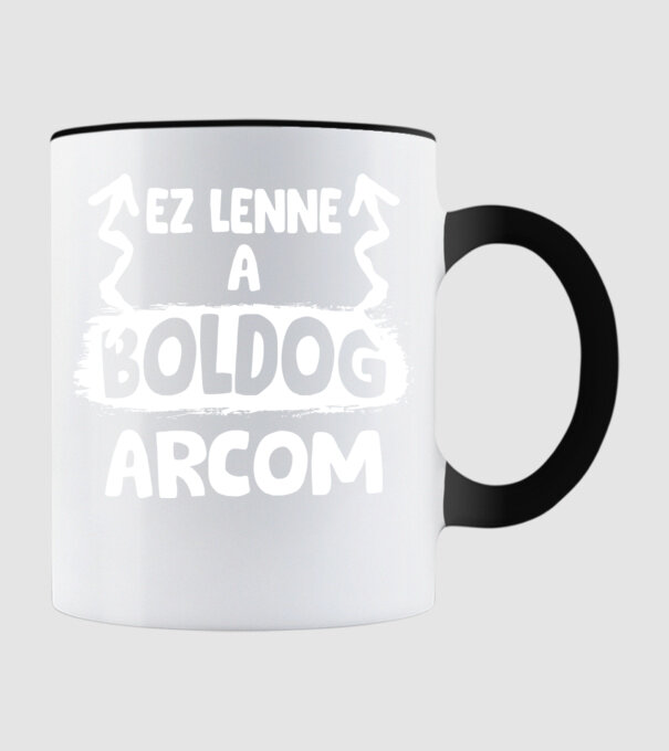 Ez lenen a boldog arcom minta fekete pólón