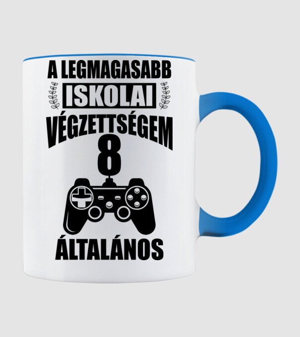 Legmagasabb iskola végzettségem minta világoskék pólón