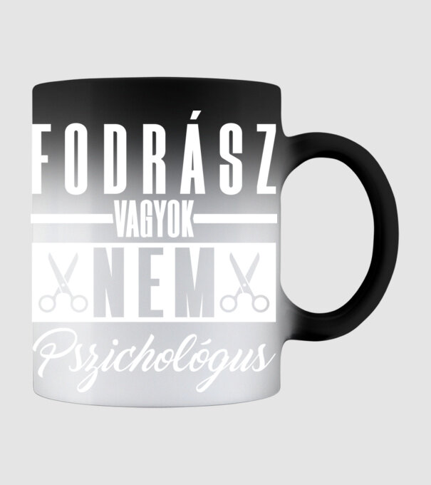 Fodrász vagyok minta fekete pólón