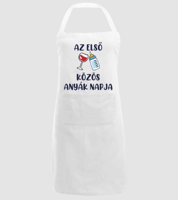 Első Közös Anyák Napja (fiús) minta fehér pólón