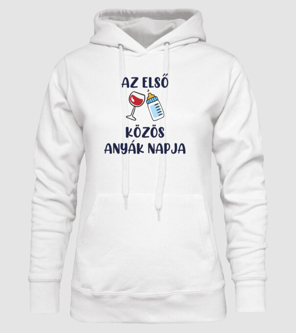 Első Közös Anyák Napja (fiús) minta fehér pólón
