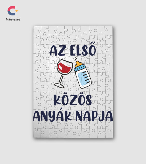 Első Közös Anyák Napja (fiús) minta fehér pólón
