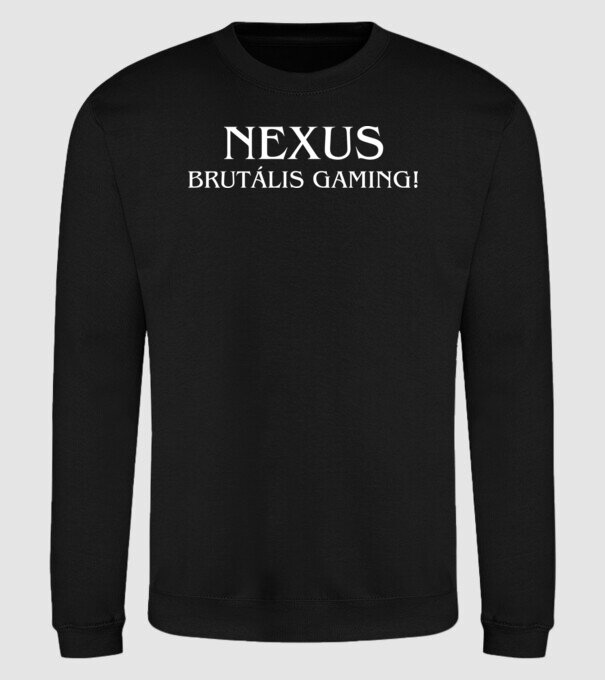 Nexus Brutális Gaming! minta fekete pólón