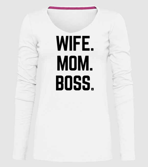 Feleség anya főnök minta fehér pólón