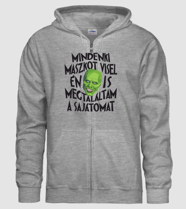 Mindenki maszkot visel, én is megtalálta a sajátomat f minta szürke pólón