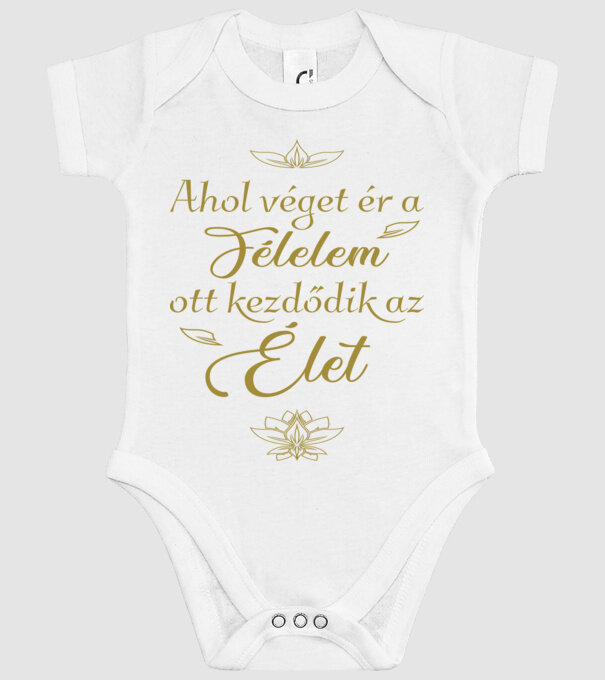 Ahol véget ér a félelem, ott kezdődik az élet (színezhető) minta fehér pólón