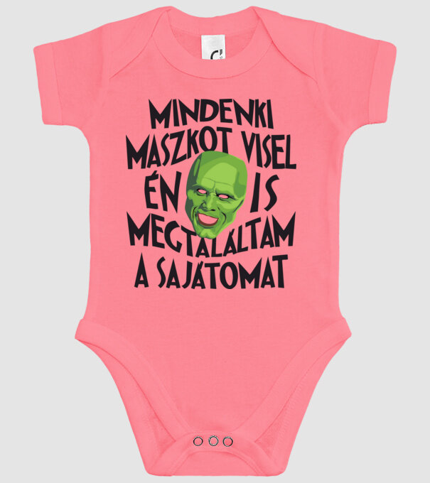 Mindenki maszkot visel, én is megtalálta a sajátomat f minta rózsaszín pólón
