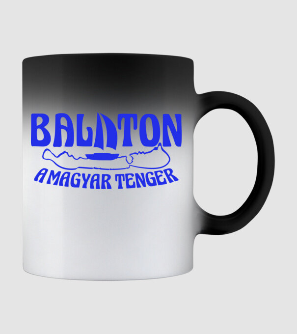 Balaton a magyar tenger (színezhető) minta fekete pólón