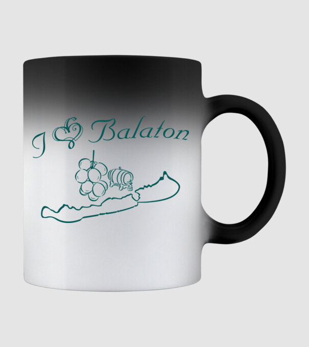 Ilove-Balaton (szinezhető) minta fekete pólón