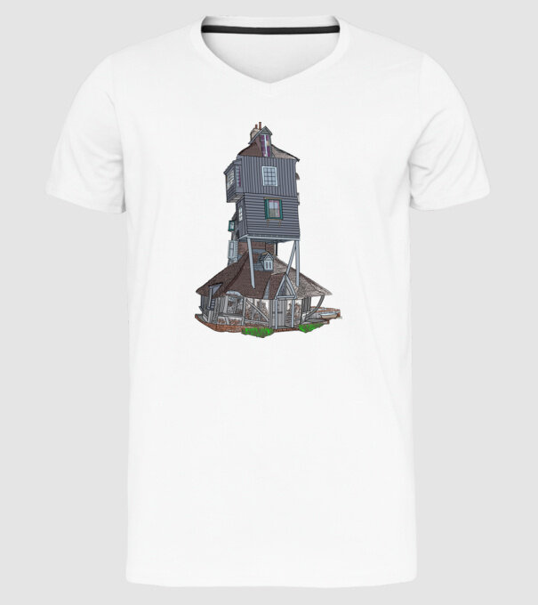 H.P. illustration-The Burrow minta fehér pólón