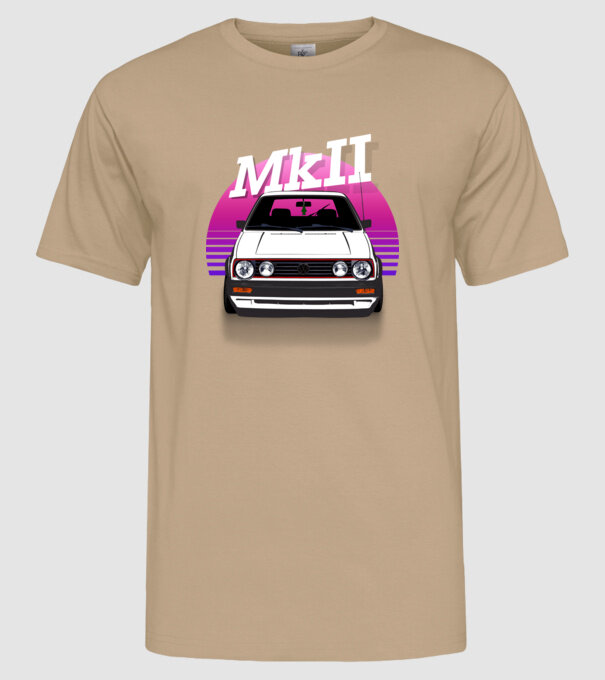 GOLF MKII minta homokszín pólón