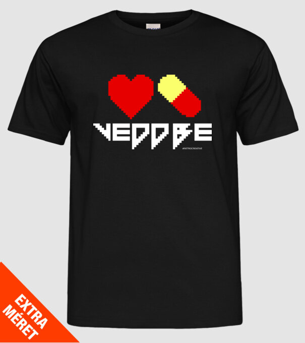 VEDDBE minta fekete pólón
