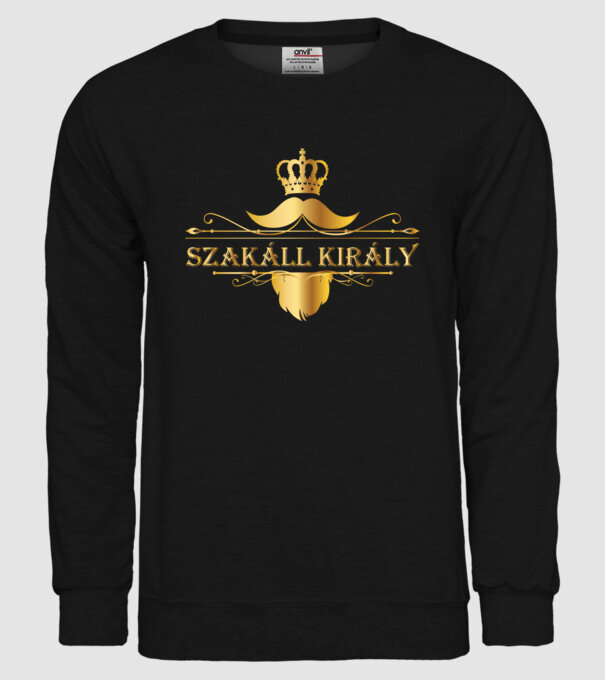 Szakáll Király minta fekete pólón