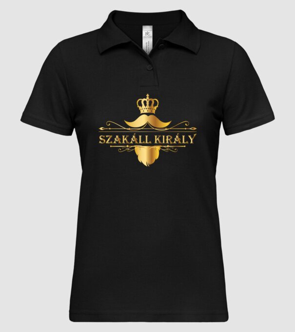Szakáll Király minta fekete pólón