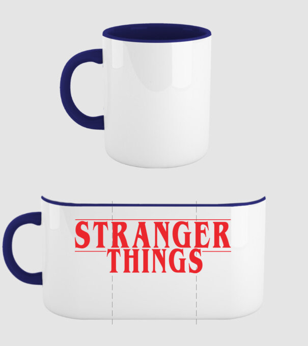Stranger Things minta sötétkék pólón