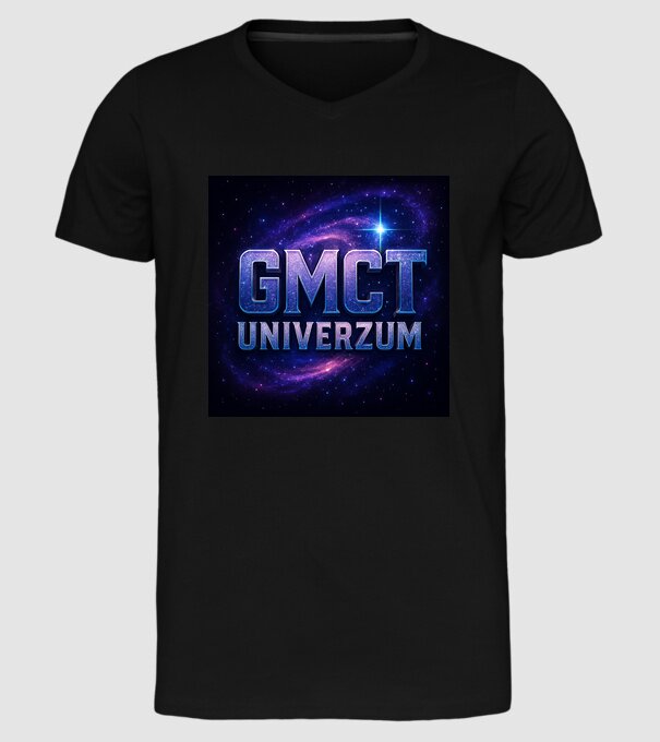 GMCT UNIVERZUM minta fekete pólón